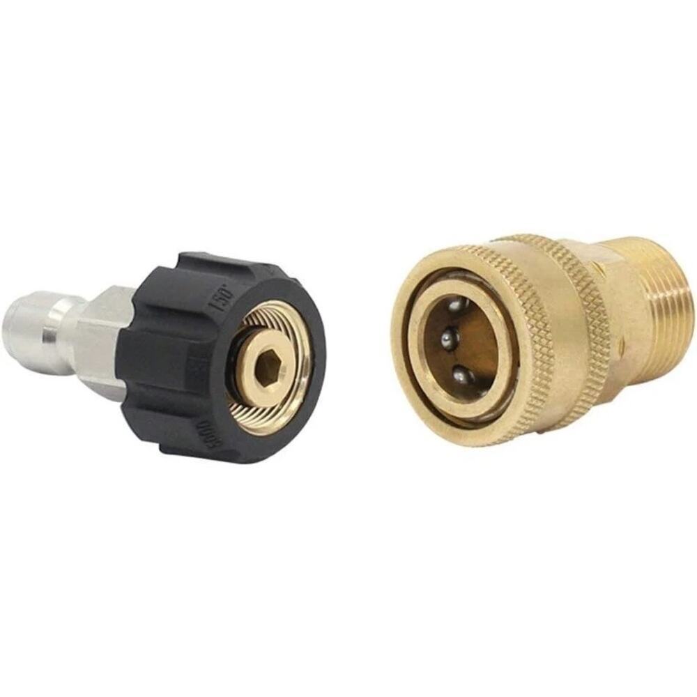Pressure Washer Adapter Set Quick Disconnect Kit M22 to 3/8'' Connect New
